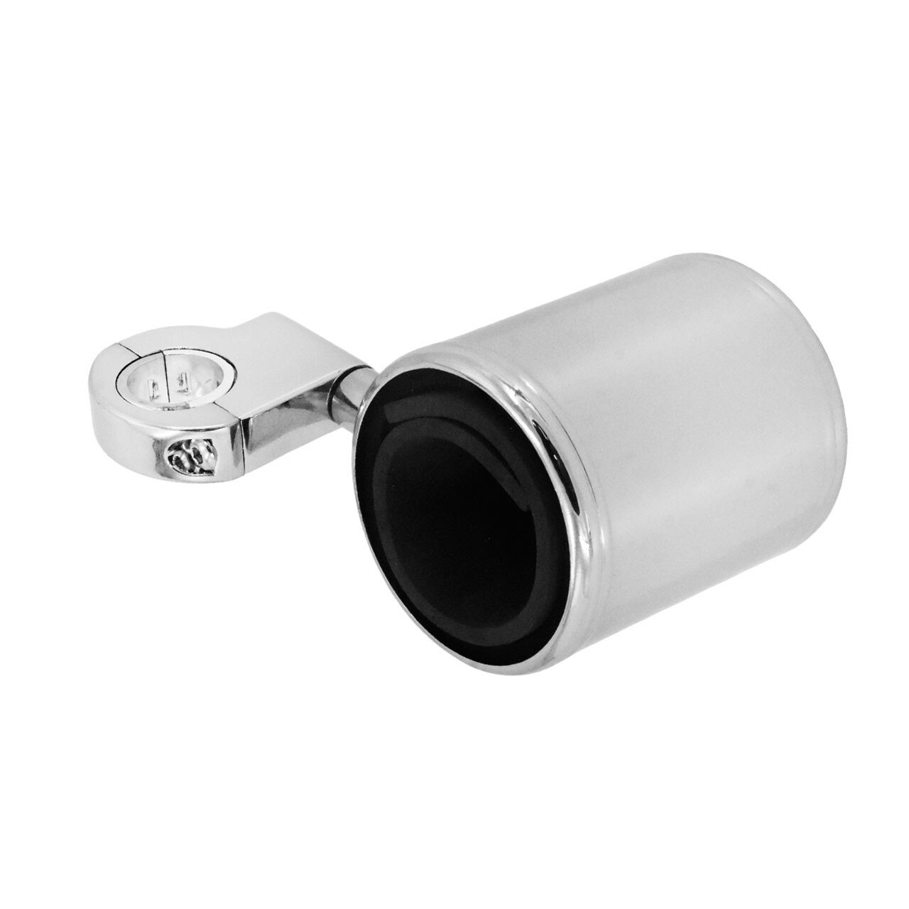 Universal Motorcycle Chrome Aluminum Drink Cup Holder For Harley 1″ Handlebar