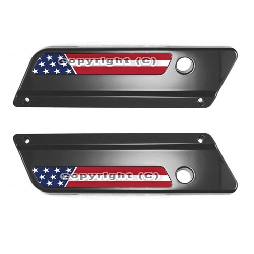 2 Saddlebag Latch Reflector Insert Decals for 93-13 Harley – USA AMERICAN FLAG