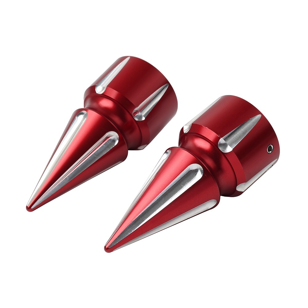 Front Axle Cap Nut Cover 3.6″ Inch Red For Harley Softail 07+ Dyna 08+ Street