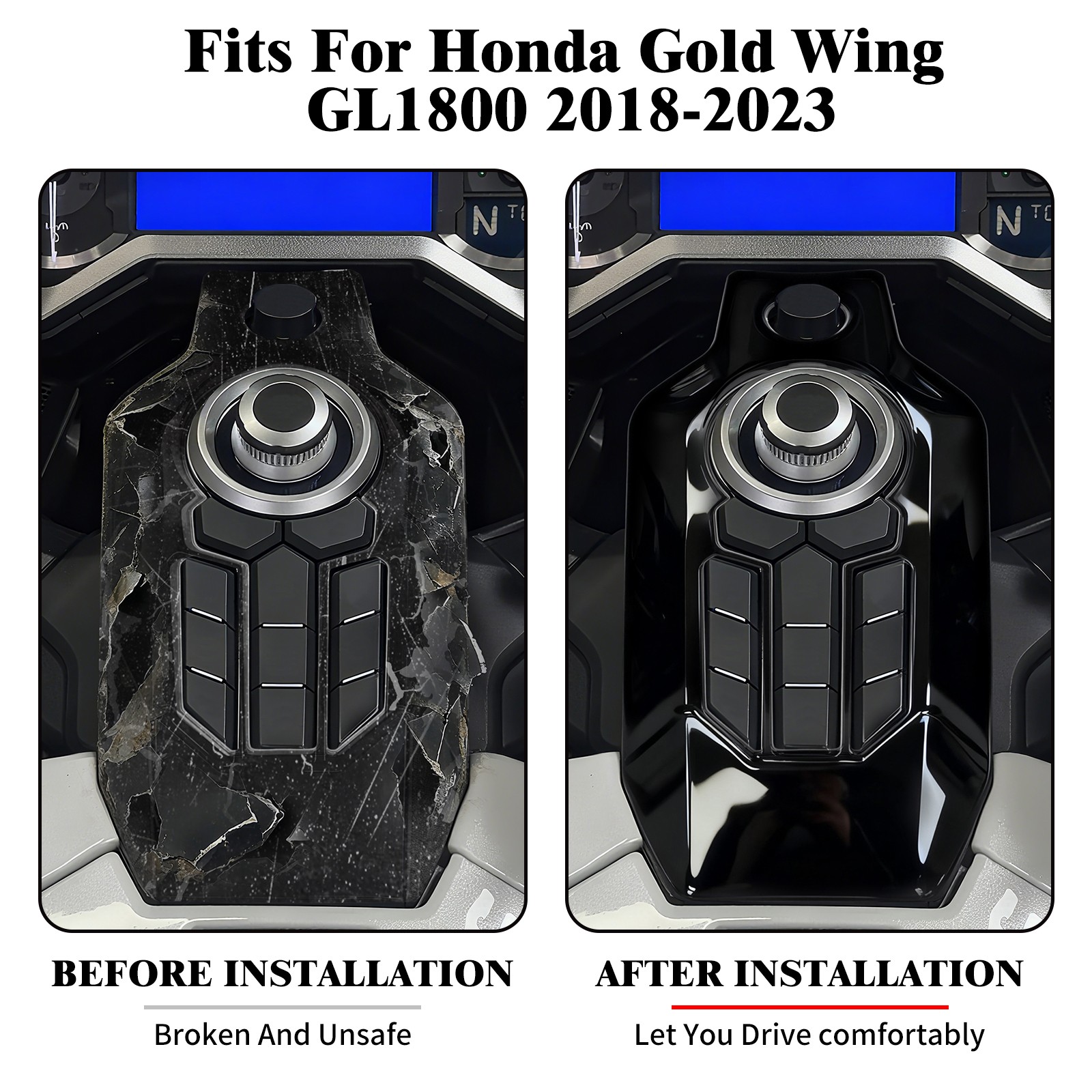 Center Console Switch Panel Trim Cover For Honda Goldwing GL1800 Tour 2018-2023
