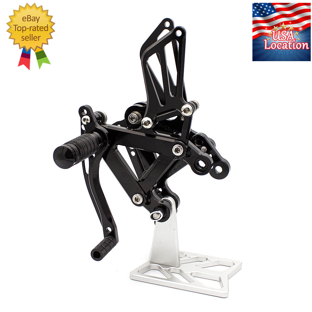 For Kawasaki Ninja ZX6R ZX636 2003-2004 FXCNC Rearset Footpegs Pedals Footrest