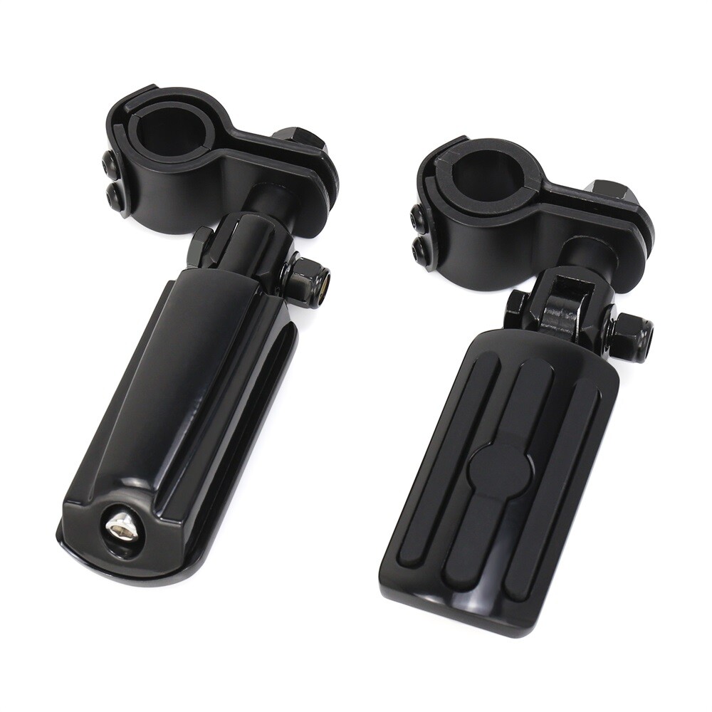 Footpegs w/ Mounts 1″ & 1.25″ Highway Bar For Harley Indian Honda Suzuki Yamaha