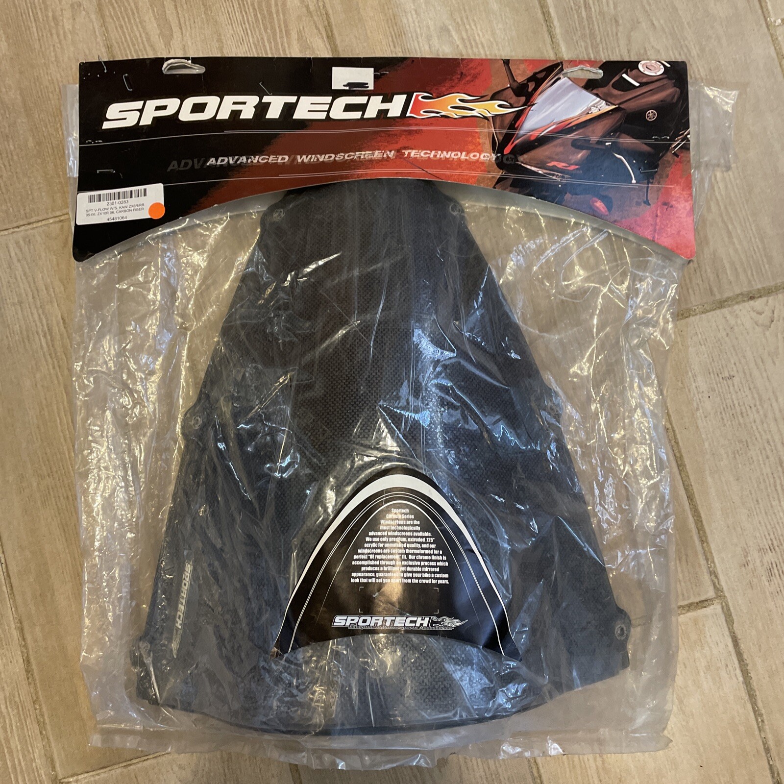 NEW SPORTECH CF 2005-06 Kawasaki Ninja ZX6R/RR TWILL WEAVE- WINDSCREEN 45481064