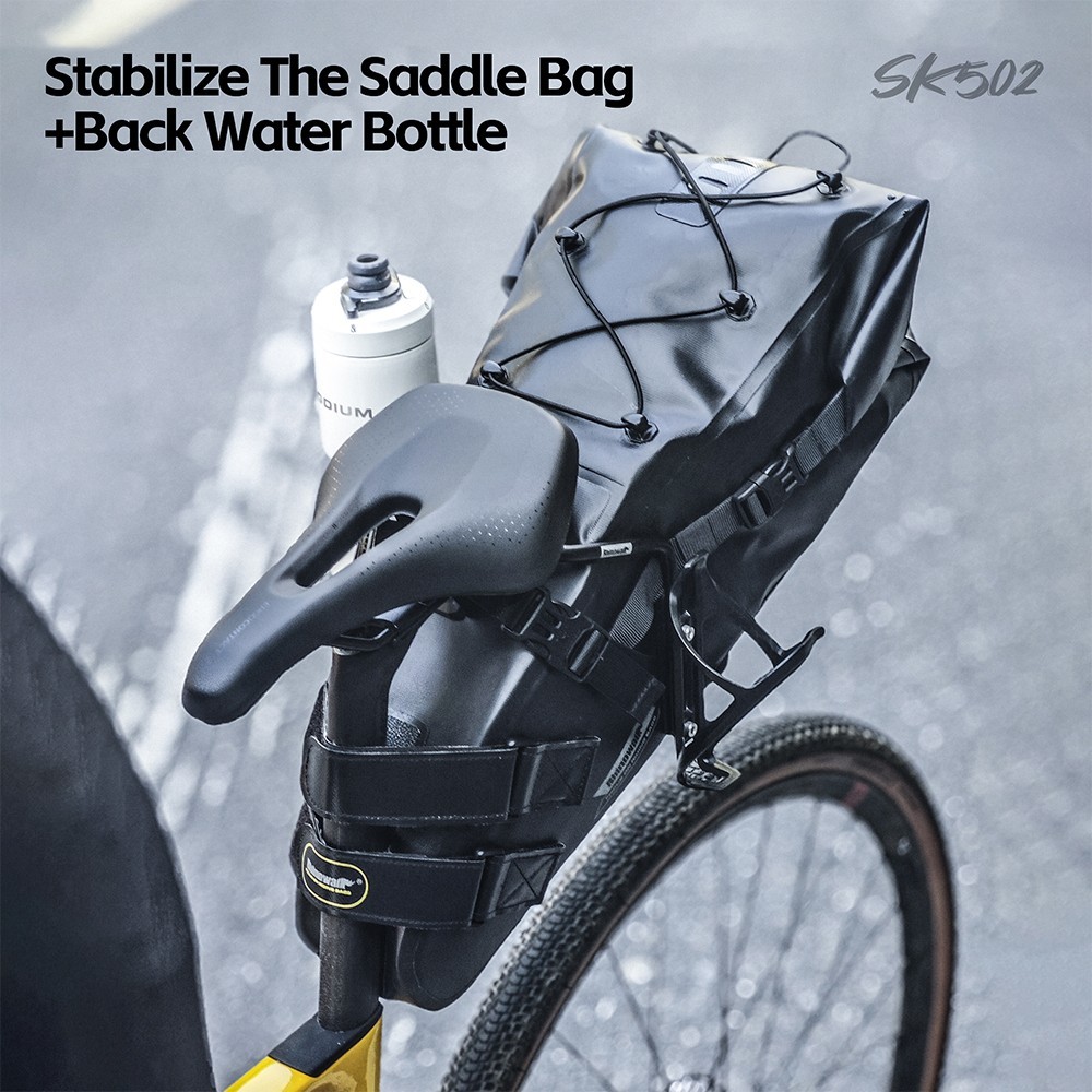 Rhinowalk Bicycle Rear Seat Rack Extended Reinforcement More Stable Black 1pc