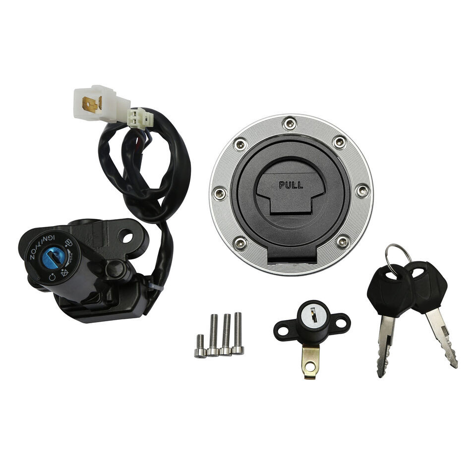 For Yamaha YZF R1 R6 FZ6 Fuel Gas Cap Ignition Switch Seat Lock W/ Key Set