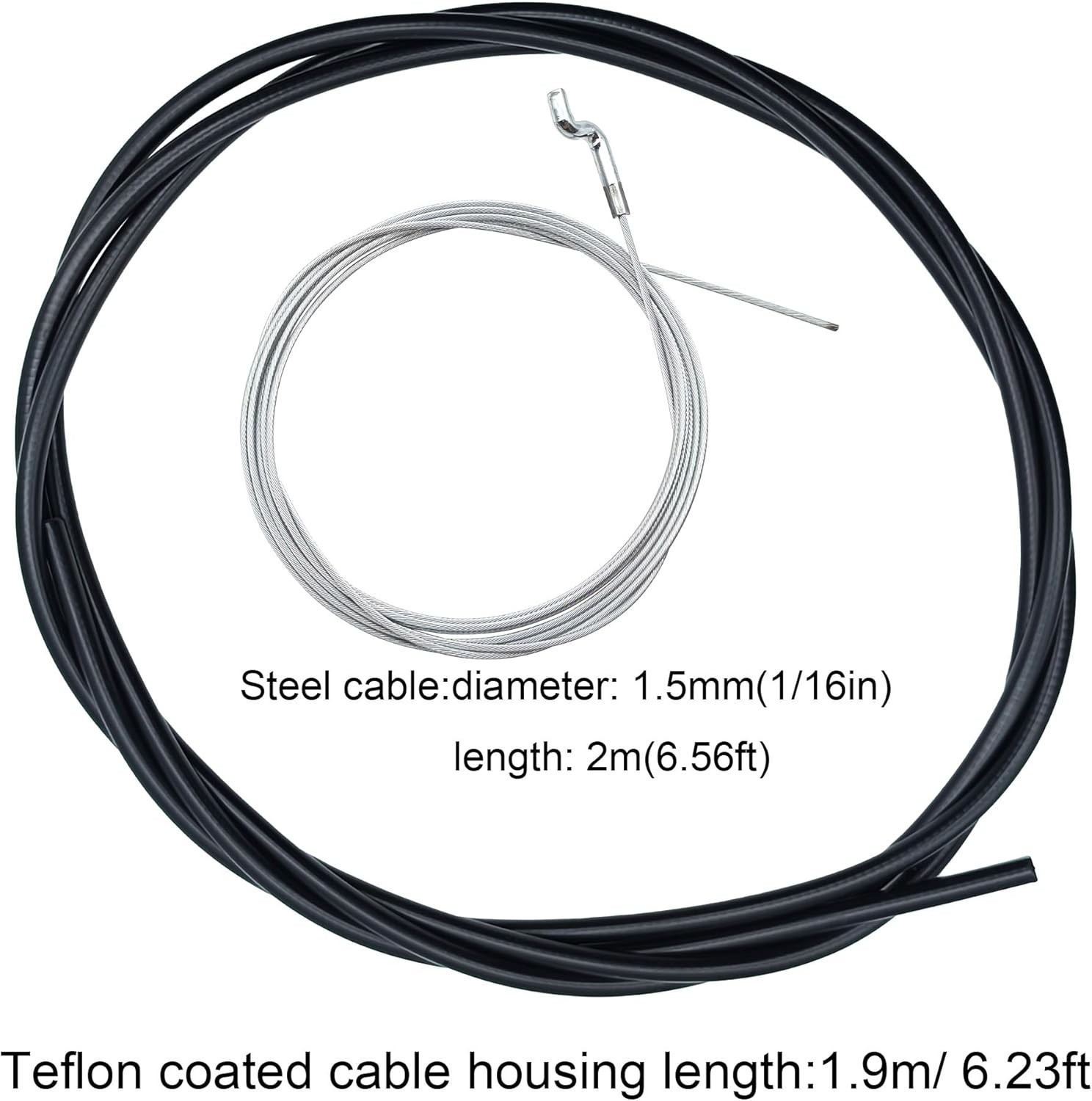 Flexible 2m Throttle Cable for Lawn Mower & Machinery – Easy to Install, Z Shape
