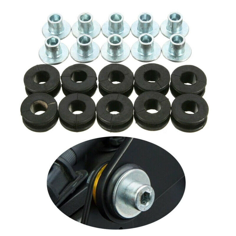 10X Motorcycle Parts Fairing Panel Rubber Grommet Bolt Shockproof Relief Cushion