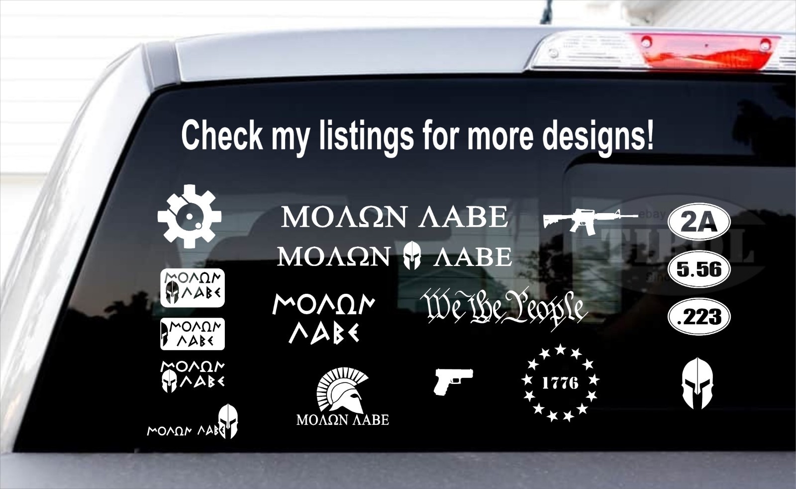 AR15 Bolt Decals AR 15 Bolt Face Stickers (1 set) Rifle Gun BCG 223 5.56 M16