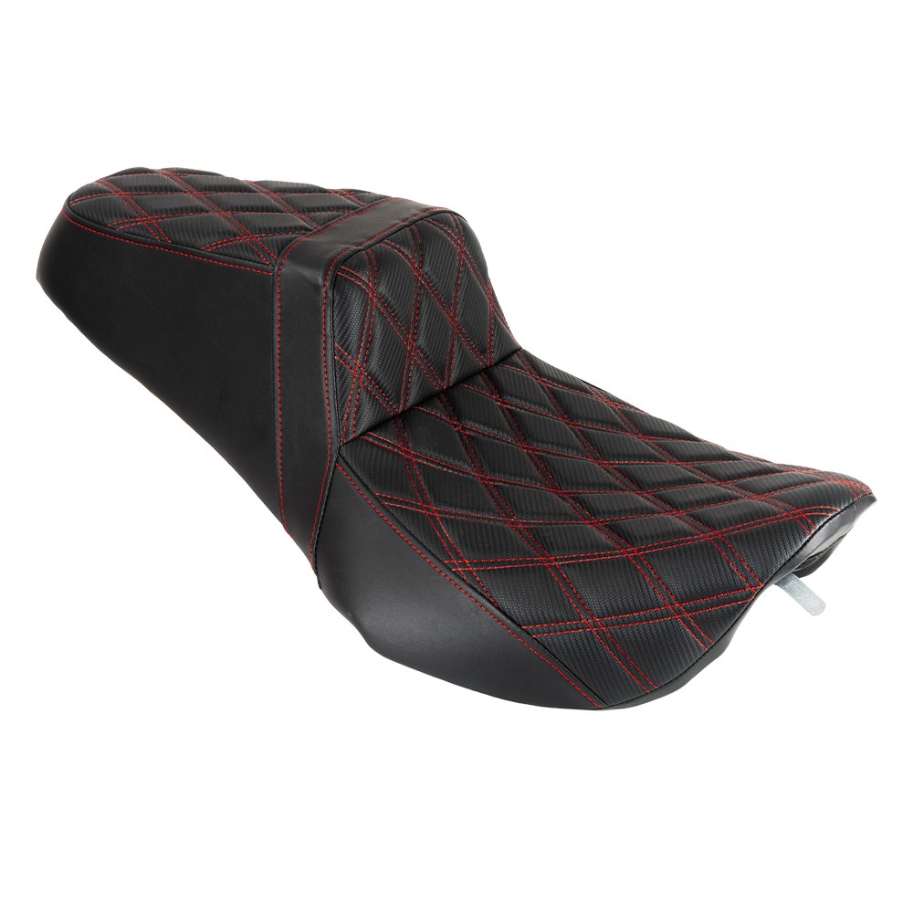 Diamond Red Stitching Gel Seat For Harley Road King Models 1997-2007 FLHR / FLHX