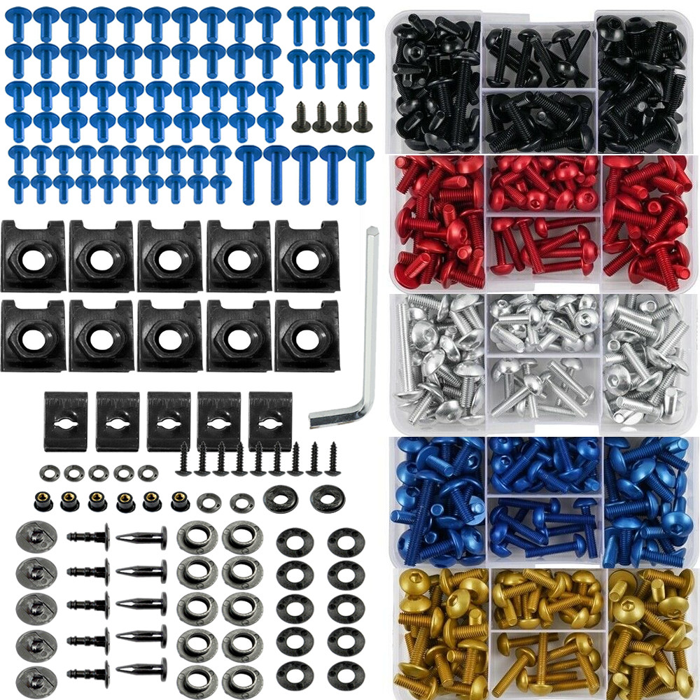 Universal Fairing Bolt Kit Bodywork Screws Set For Honda CBR Yamaha Kawasaki