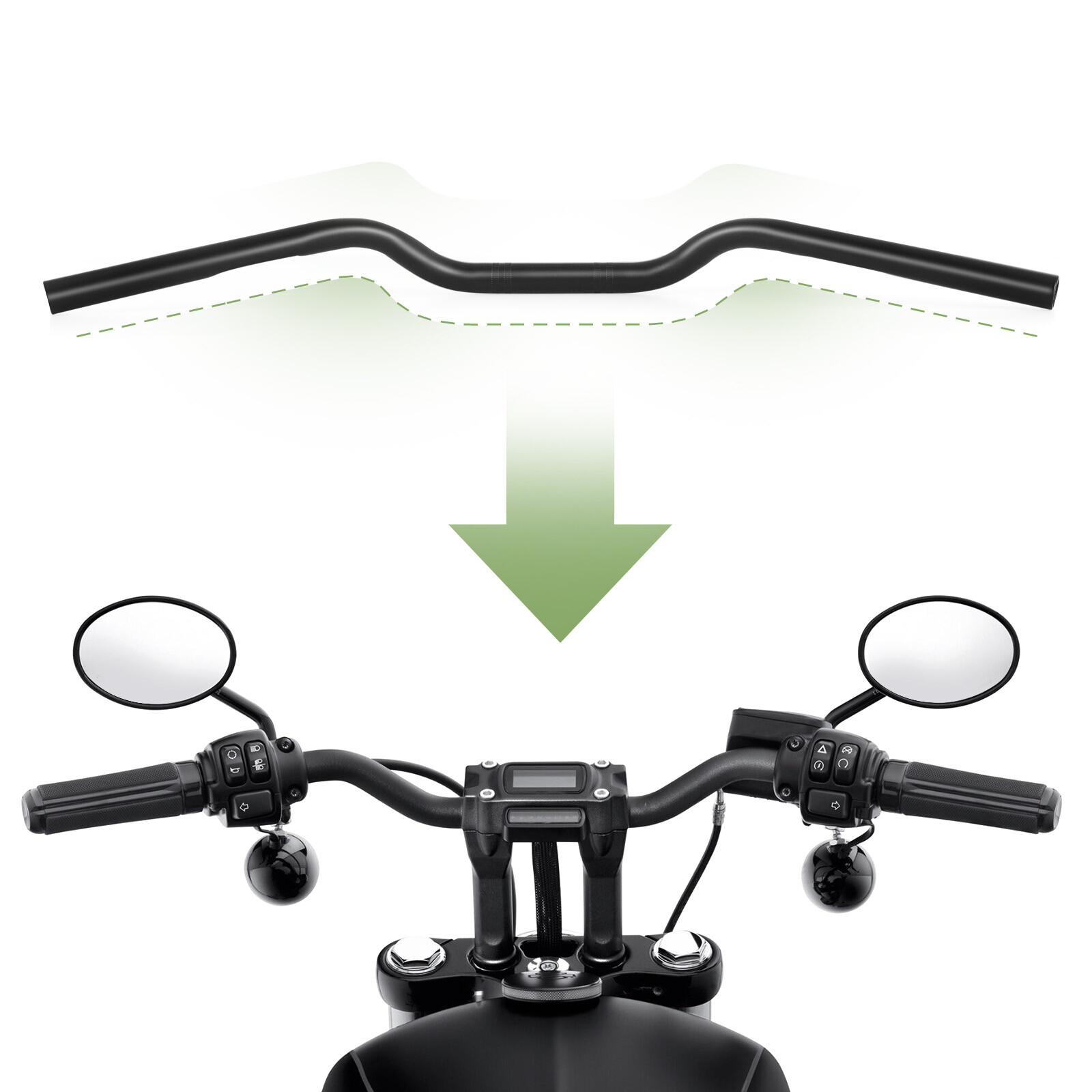 Motorcycle 7/8″ 22mm Handlebar Drag Bar For Harley Sportster XL1200 XL883 Bobber