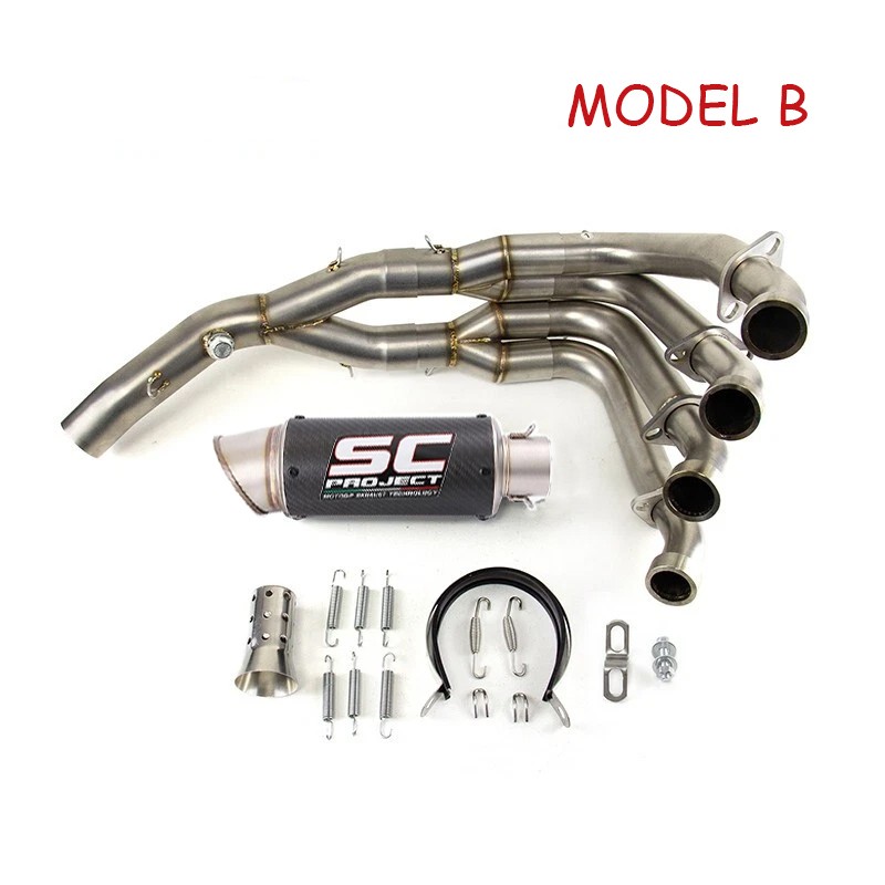 For Yamaha YZF R6 2006-2020 High Performance Full Exhaust Pipe System Kits Black