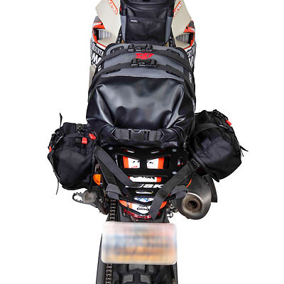 Tusk Traverse Pannier Bags w/ X-Small Dry Duffel Tail Bag-Dual Sport