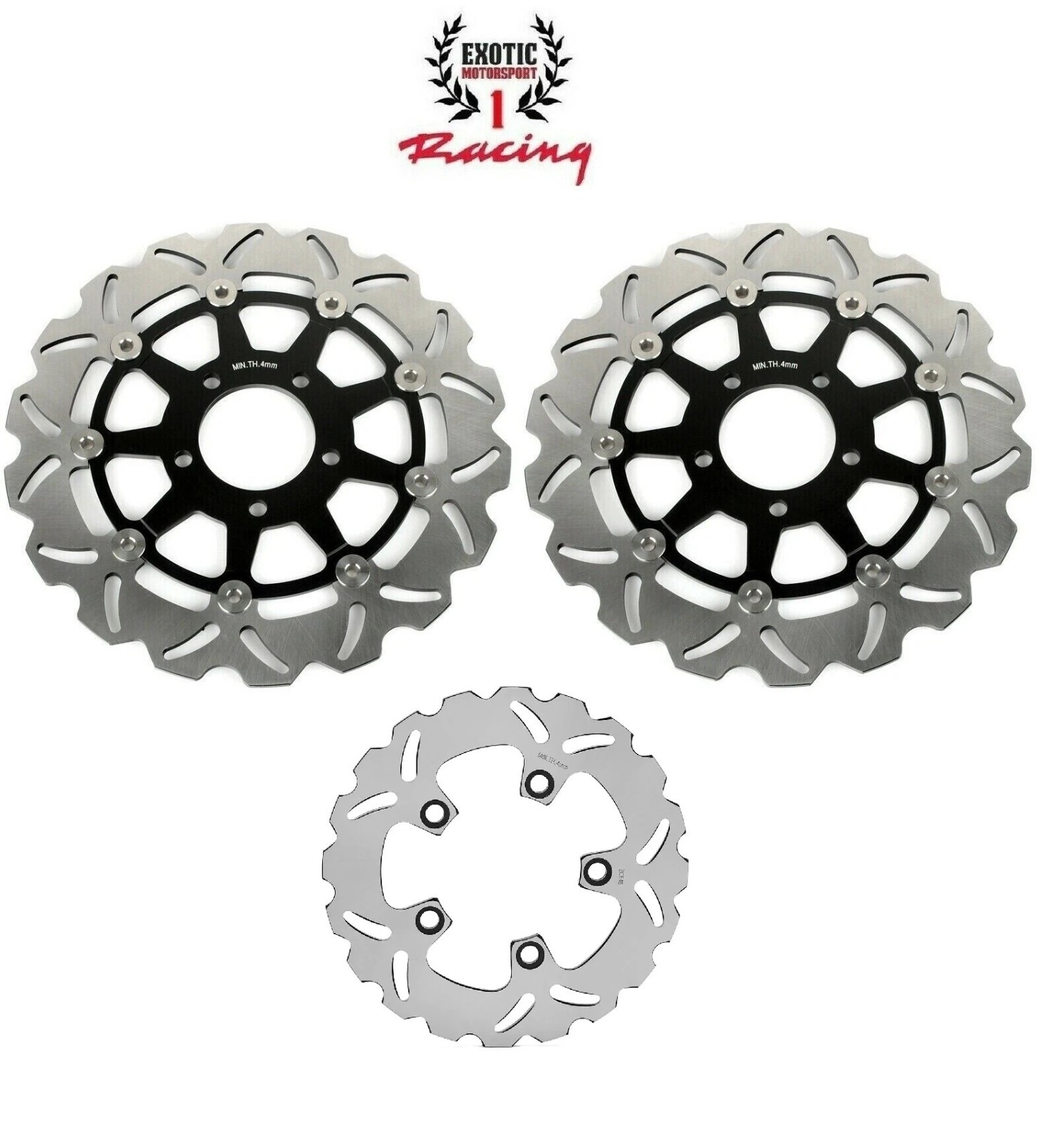 Front & Rear Brake Disc Rotor Set for Suzuki GSXR 600 750 2004-05 GSXR1000 03 04