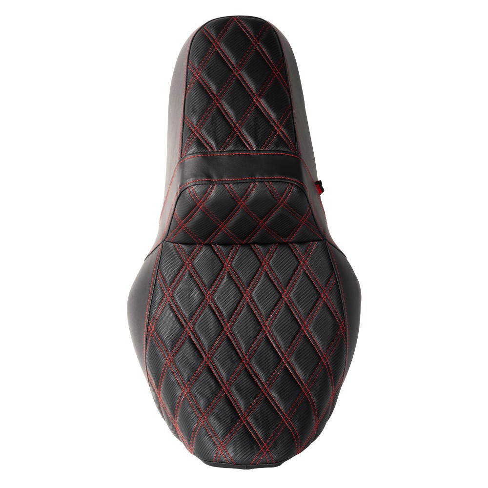 Diamond Red Stitching Gel Seat For Harley Road King Models 1997-2007 FLHR / FLHX