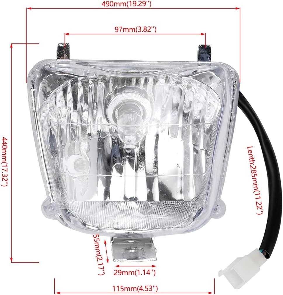 Durable Front Headlight and Rear Tail Light for Chinese ATVs – Waterproof 35W