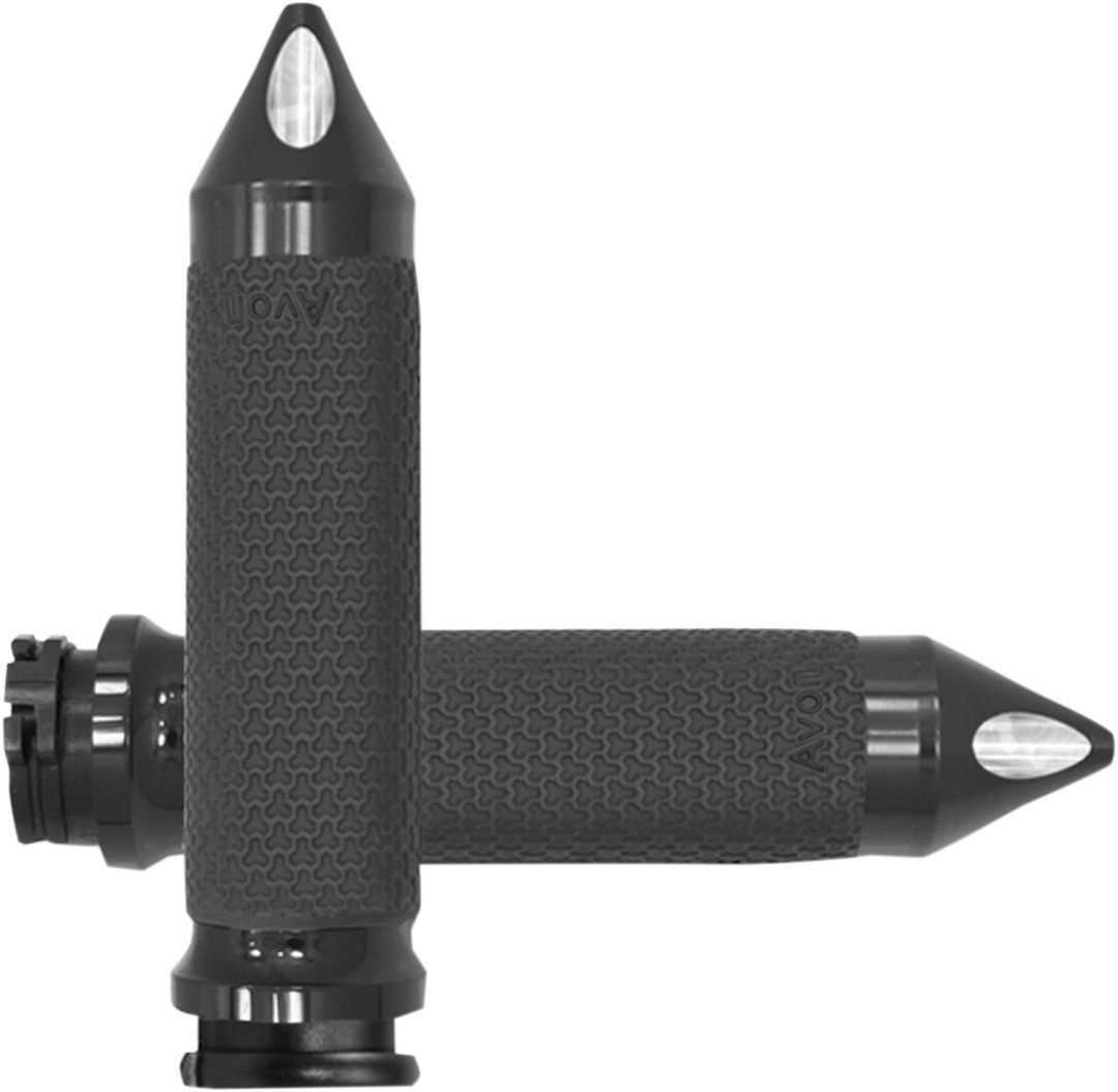 Avon Memory Foam Grips with Spike Ends – 1.5in. – Black MF-63A-ANO-SPK