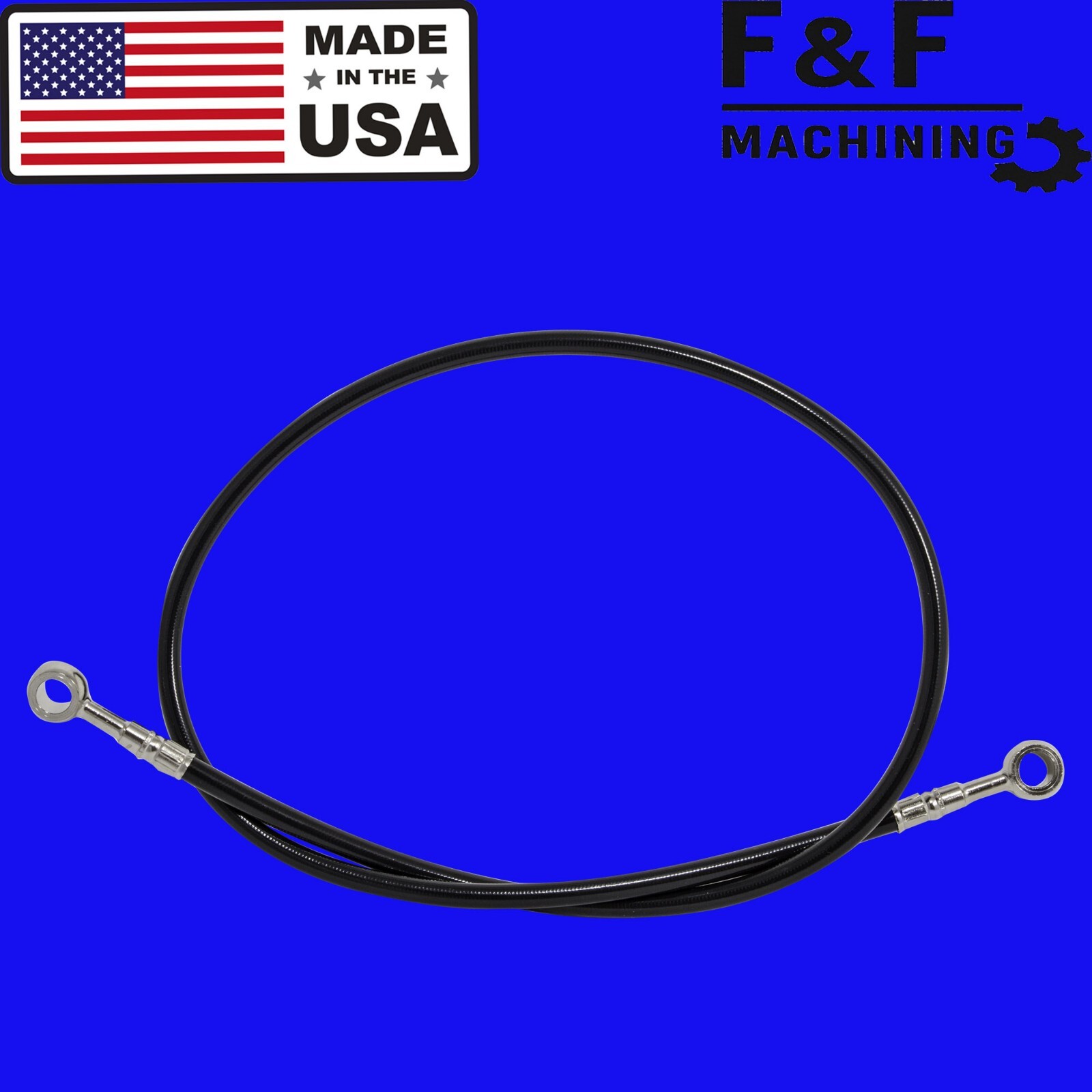 GSXR 1000 36″ Black Rear Brake Line for Swingarm Extensions “Made In The USA