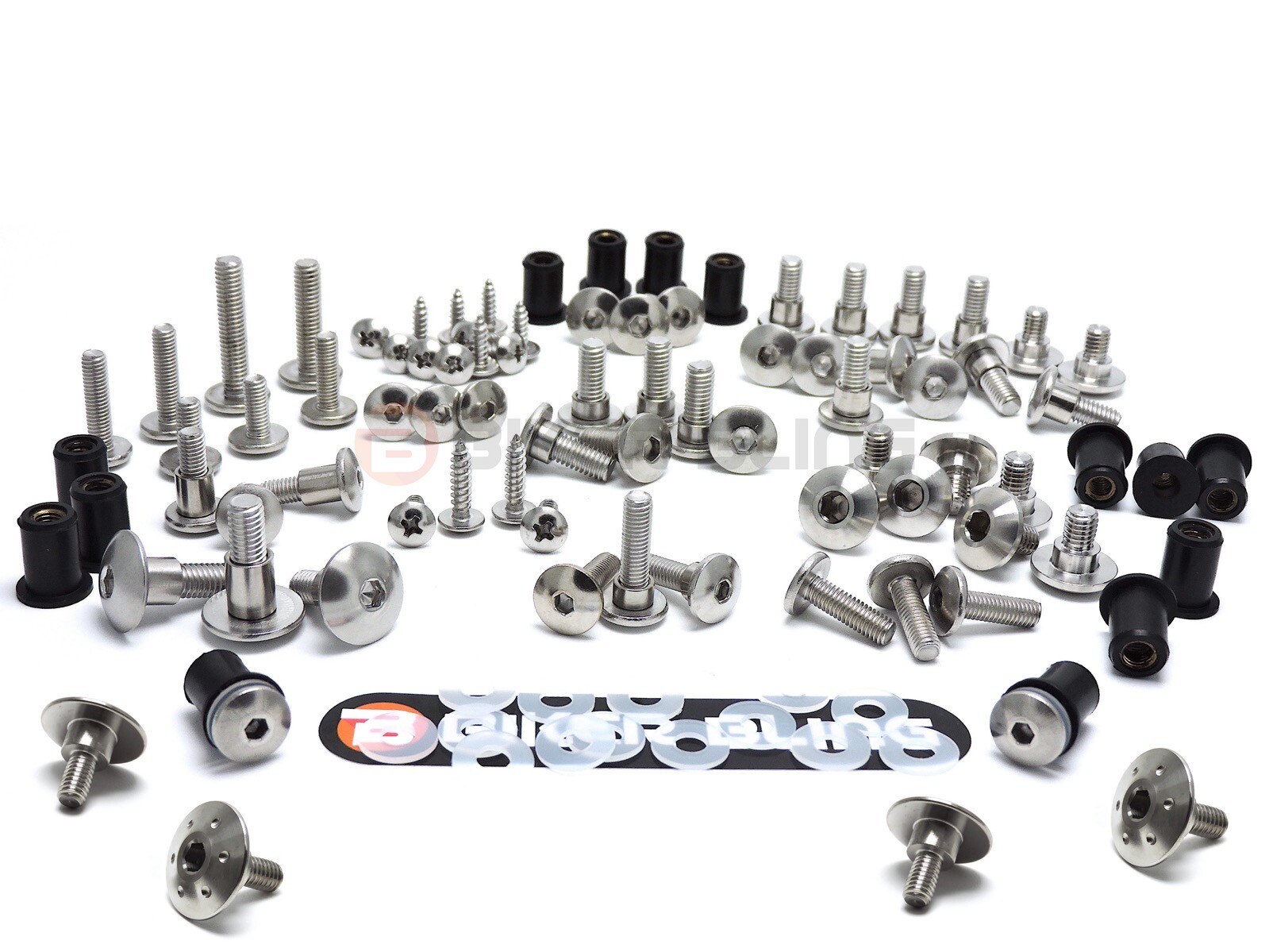 GSX-R 1300 hayabusa 2008-2021 Stainless steel fairing & screen bolts kit & clips