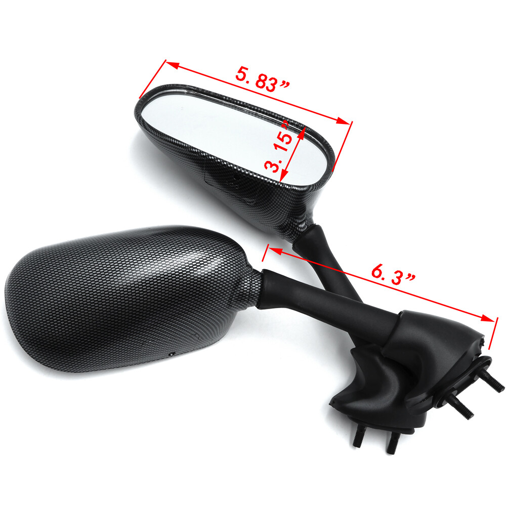 OEM Replacement Racing Mirrors For Yamaha YZF R1 2007 2008 YZF R6 2006 Carbon