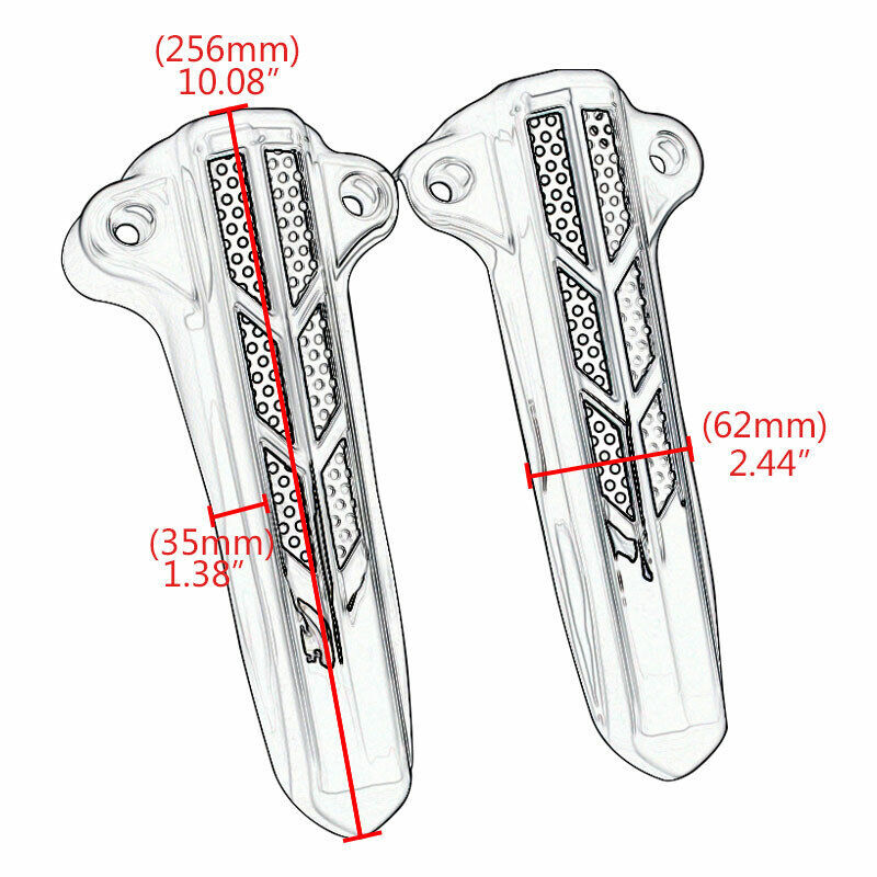 2X Chrome Front Fork Lower Leg Covers Slider For Harley Touring FLHX FLHTK FLHR