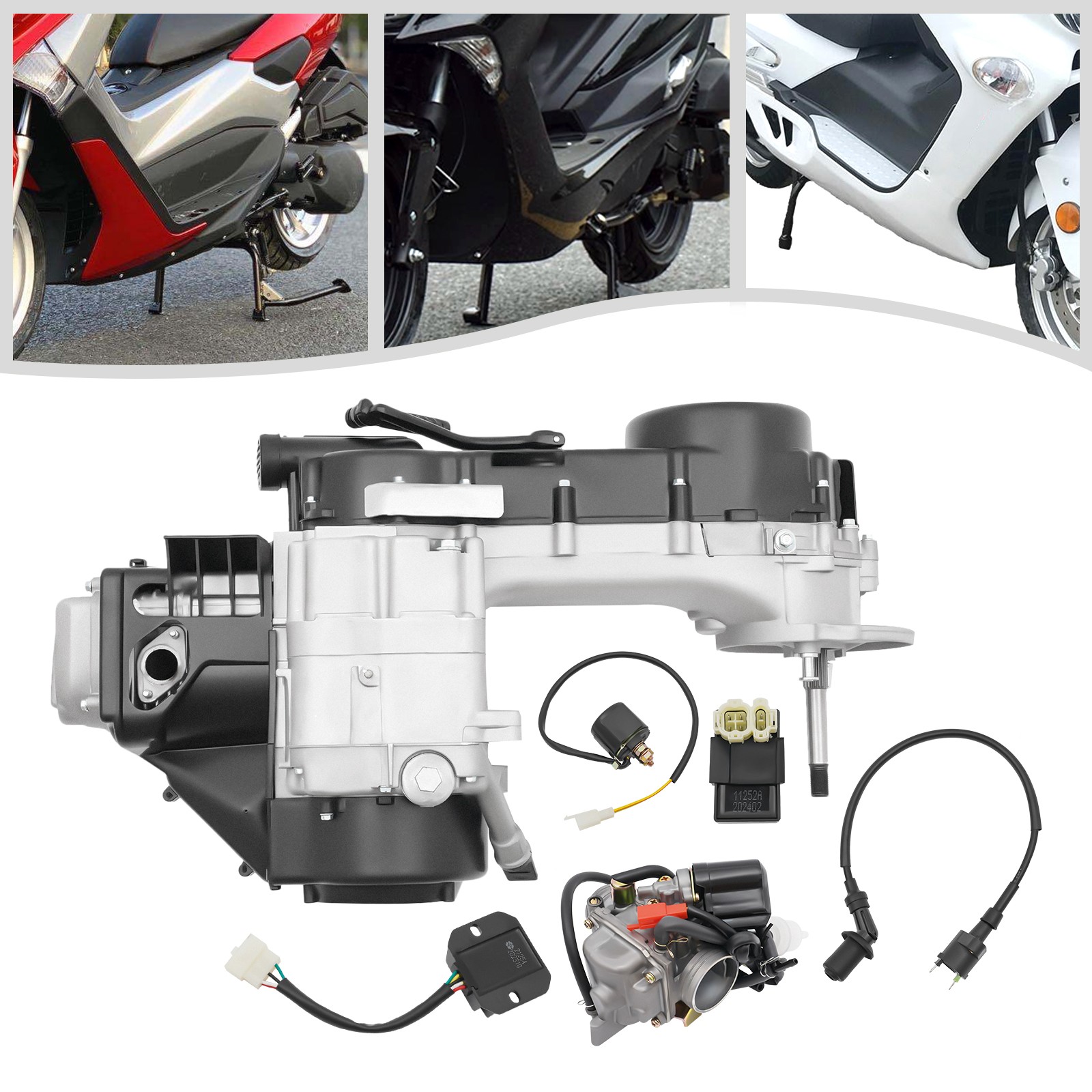 150CC 11″Long Case GY6 Scooter ATV Go-Kart 4 Stroke Engine Motor Auto Carburetor