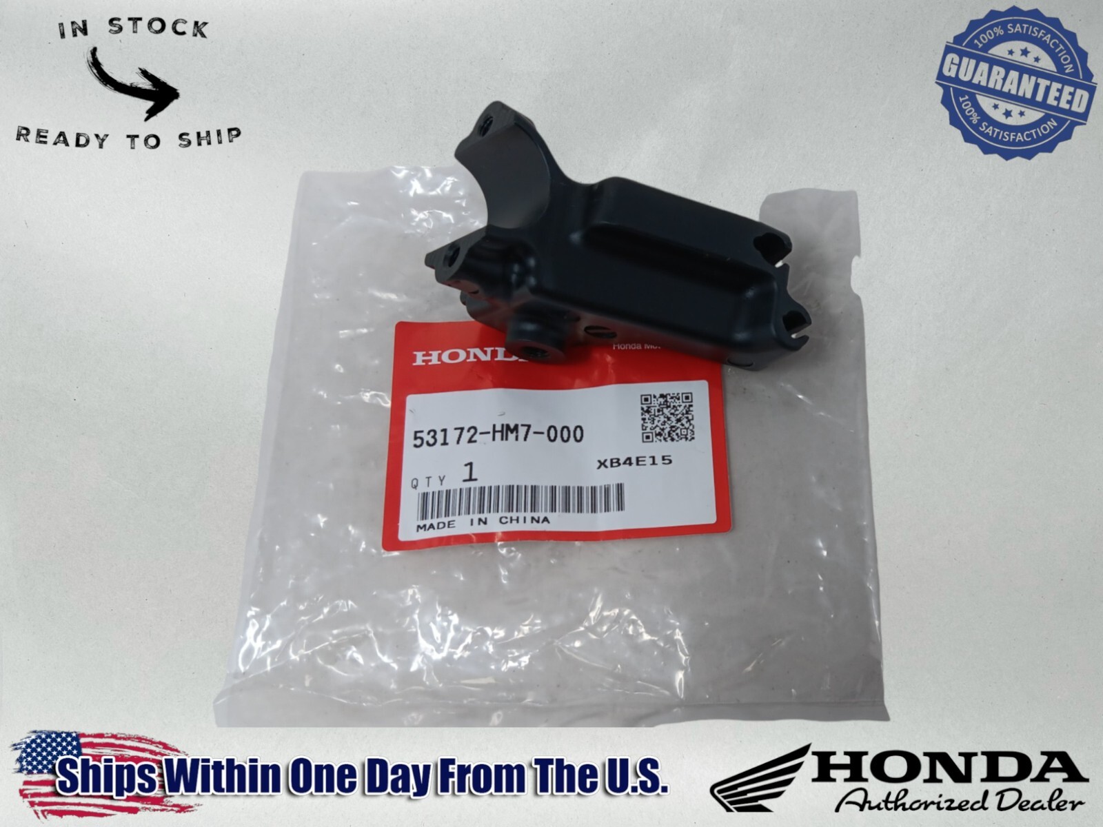 Honda Genuine OEM Authentic Left Hand Park Brake Perch Bracket 53172-HM7-000