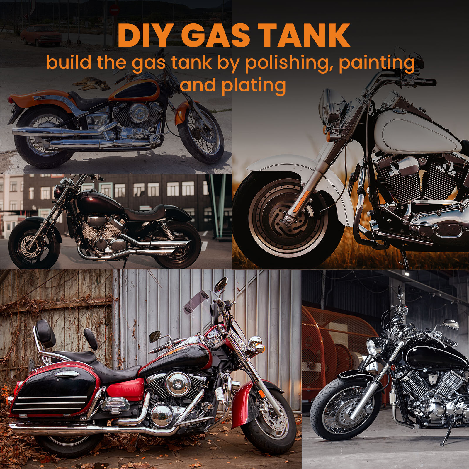 1.5 Gallon 5.6L Gas Fuel Tank For Harley Sportster Ironhead Bobber 1955-78