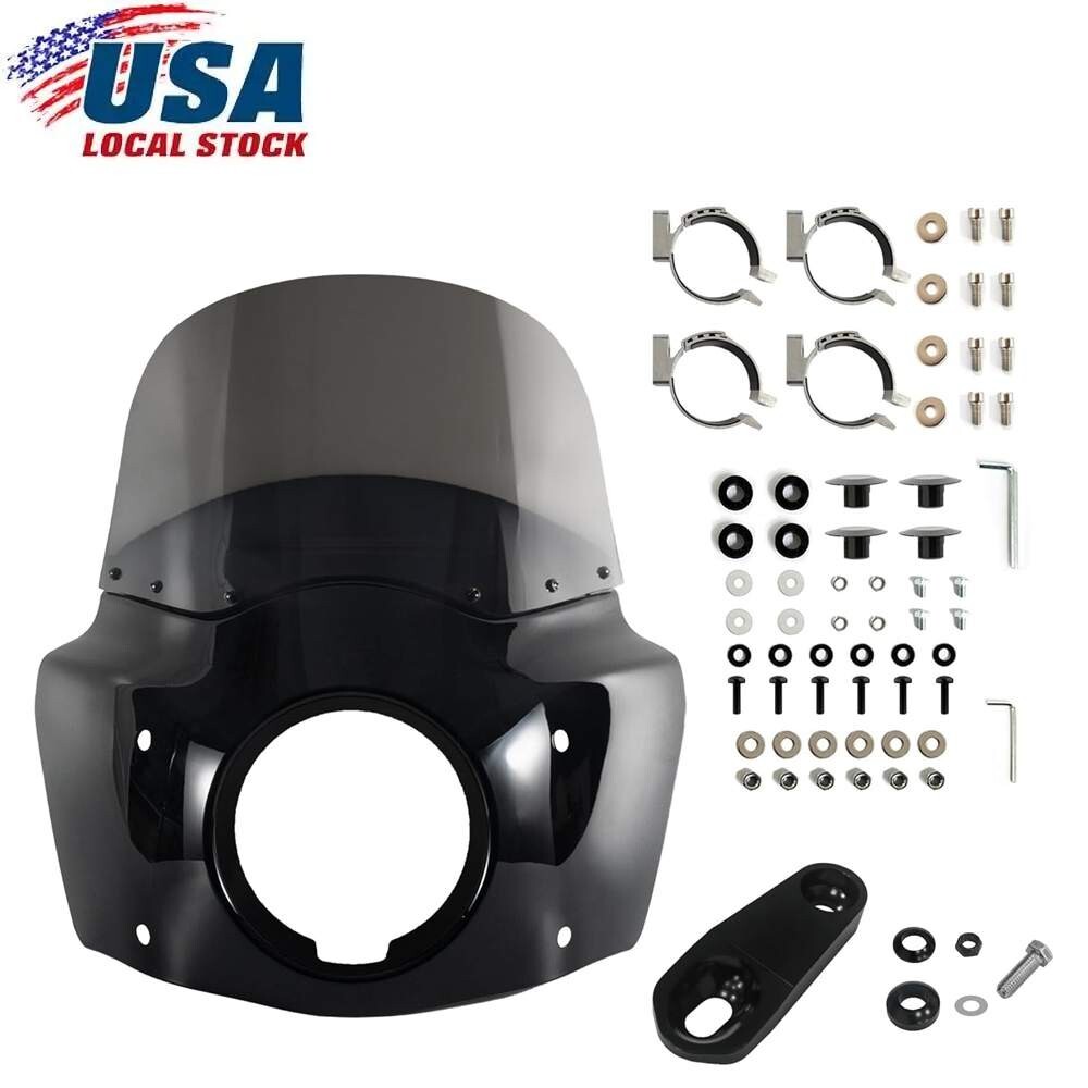 Front Headlight Fairing W/11” Windshield For 1986-2014 Harley Sportster 883