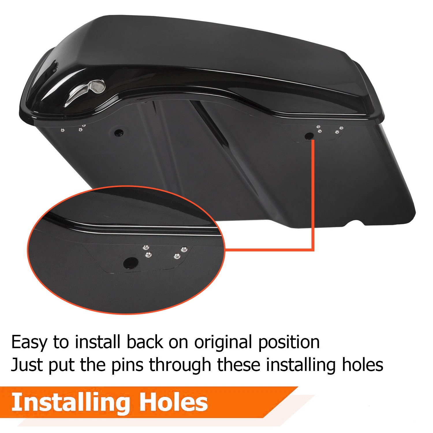 Vivid Black Hard Saddle bags & Latch Fit For Harley Davidson Touring Glide 94-13