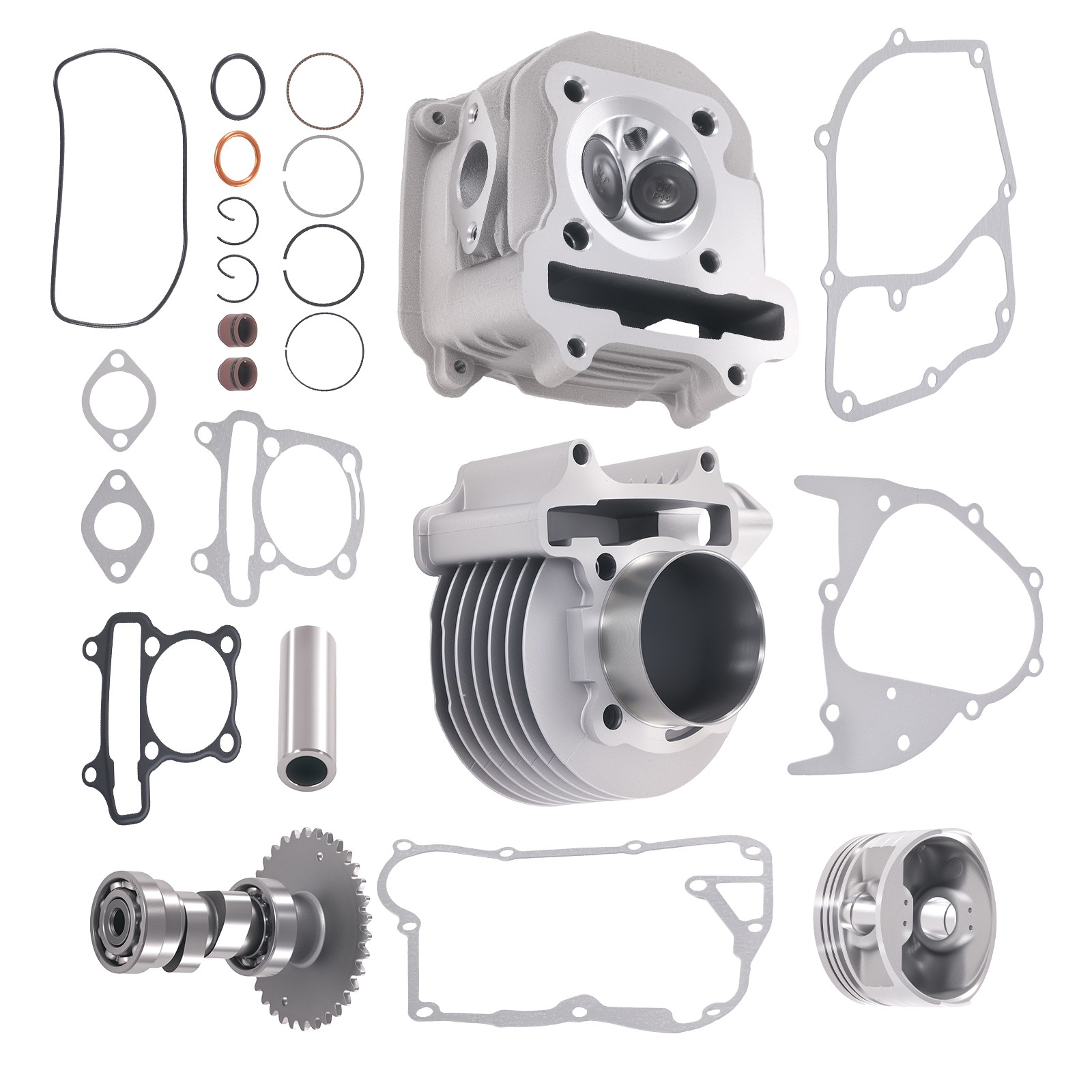 Big Bore Kit Set Cylinder Head Piston Gasket Set 61mm For GY6 150cc 200cc 170cc