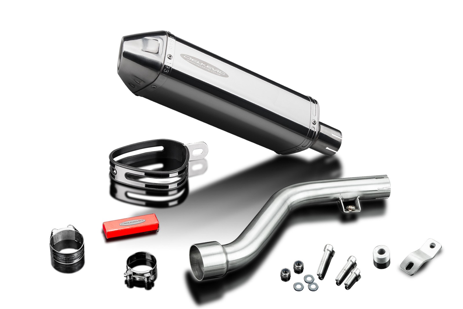 Suzuki DR350 1990-1999 Delkevic Slip On – 13 TriOval Stainless Muffler