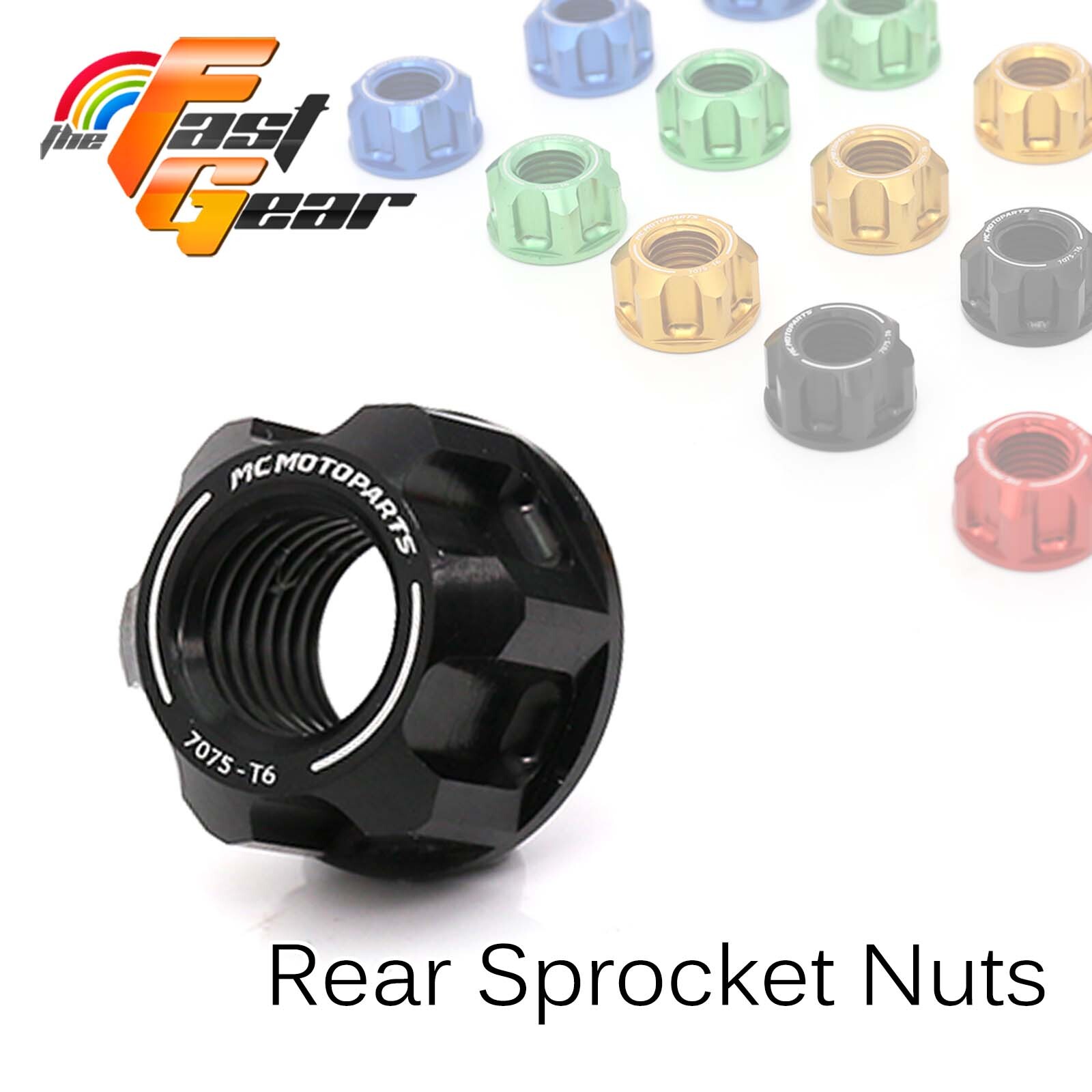 SPOKE6 CNC Anodized Rear Sprocket Nuts For Ducati Monster 750 900 400 800 796