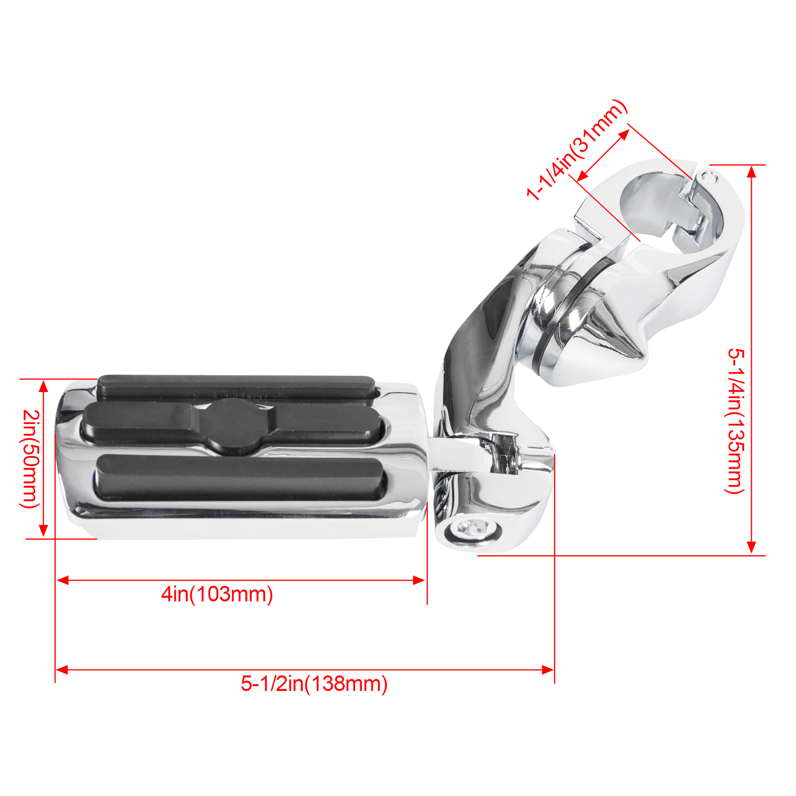 1-1/4″ 1.25″ Motorcycle Highway Crash Bar Foot Pegs Fit For Harley Touring