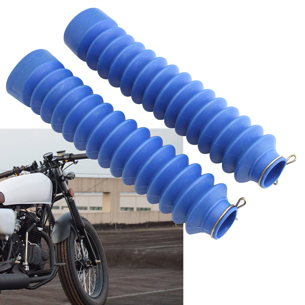 Blue Front Fork Dust Cover Gaiters Gators Boots Shock Absorber for Off Road Bike