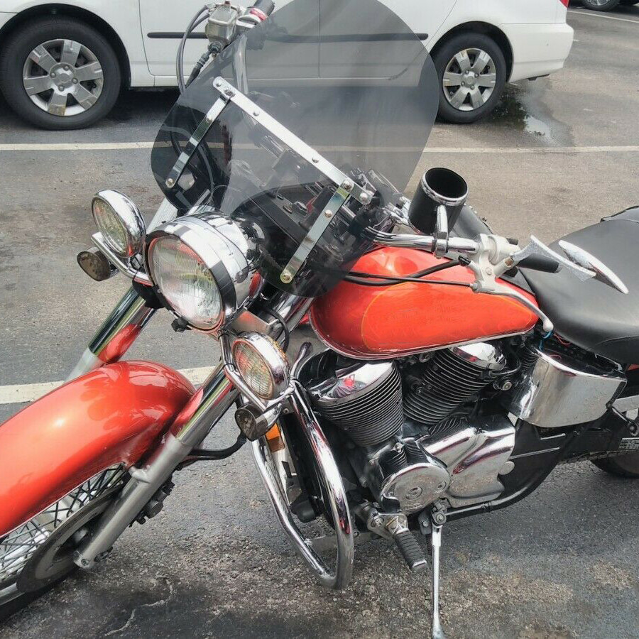 Smoke Windshield 19″x17″ for Kawasaki Vulcan VN 500 750 800 900 1500 1600 1700