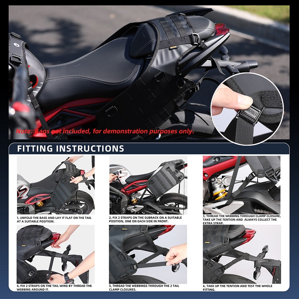 Rhinowalk Motobike Universal Saddle Base Rear Seat Package Side Bag Accessories