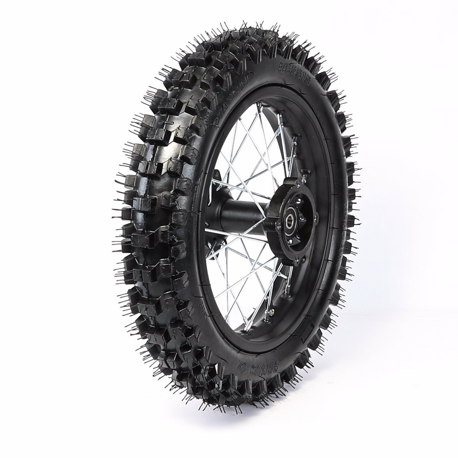 Front 80/100-12+Rear 60/100-14 Tire Rim 15mm Pit Bike SSR CRF70 TTR90 kLX110