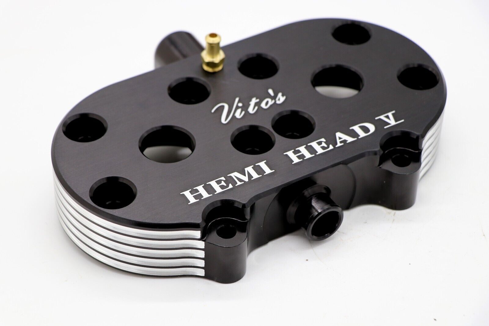 Vito’s HEMI HEAD billet aluminum + cool head nuts o-ring kit Banshee 87-06 BLACK
