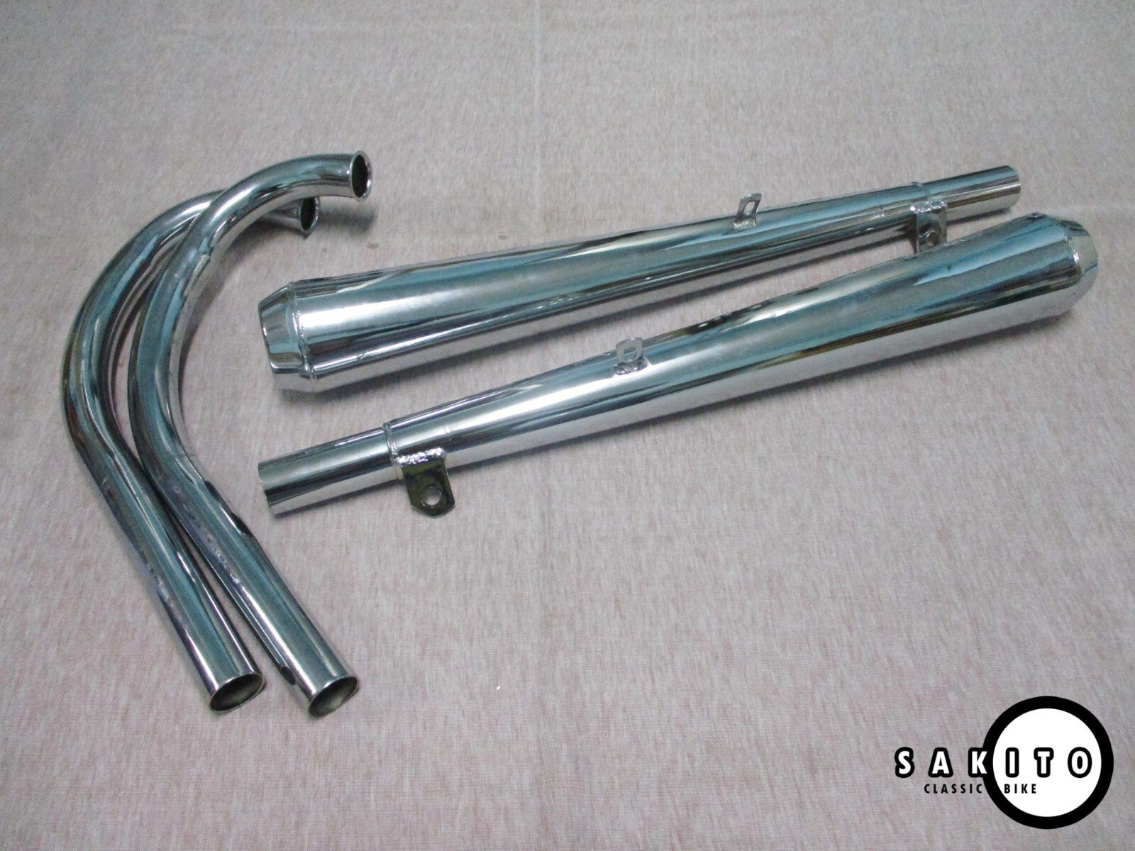 Fit HONDA SUPERHAWK CB72 CB77 EXHAUST MUFFLER SET+ HEADER PIPE SET PT STYLE