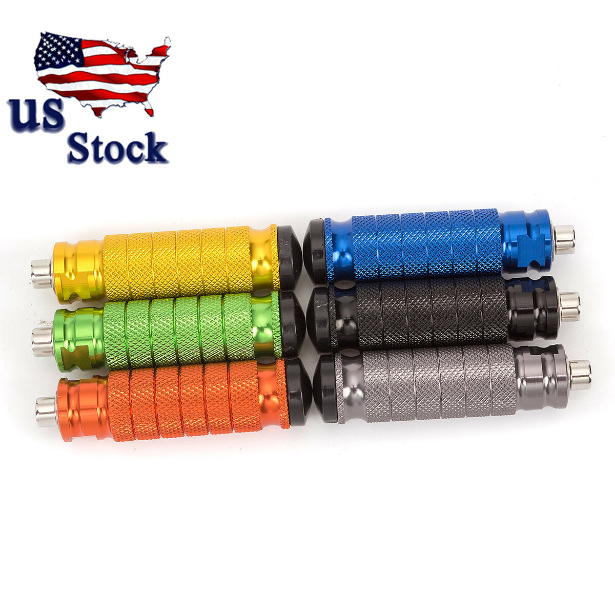 CNC Rear Set Footrests Footpegs Foot Peg Universal Modify Rearset Streetbike Red