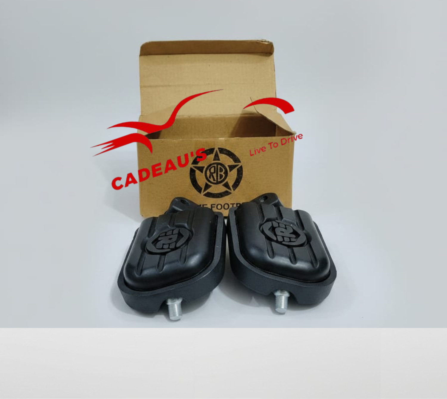 FIT FOR ROYAL ENFIELD SUPER METEOR 650 “BLACK DELUXE RIDER FOOTPEGS”