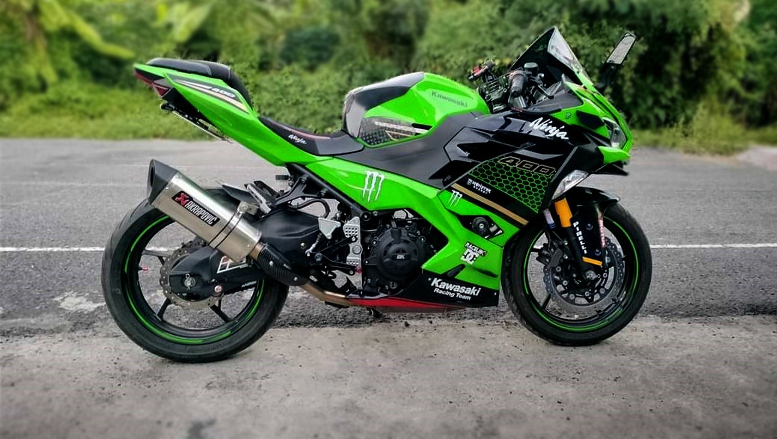 NINJA400 NINJA500 Race Rearset Footrests peg. WM RACING. made in thailand