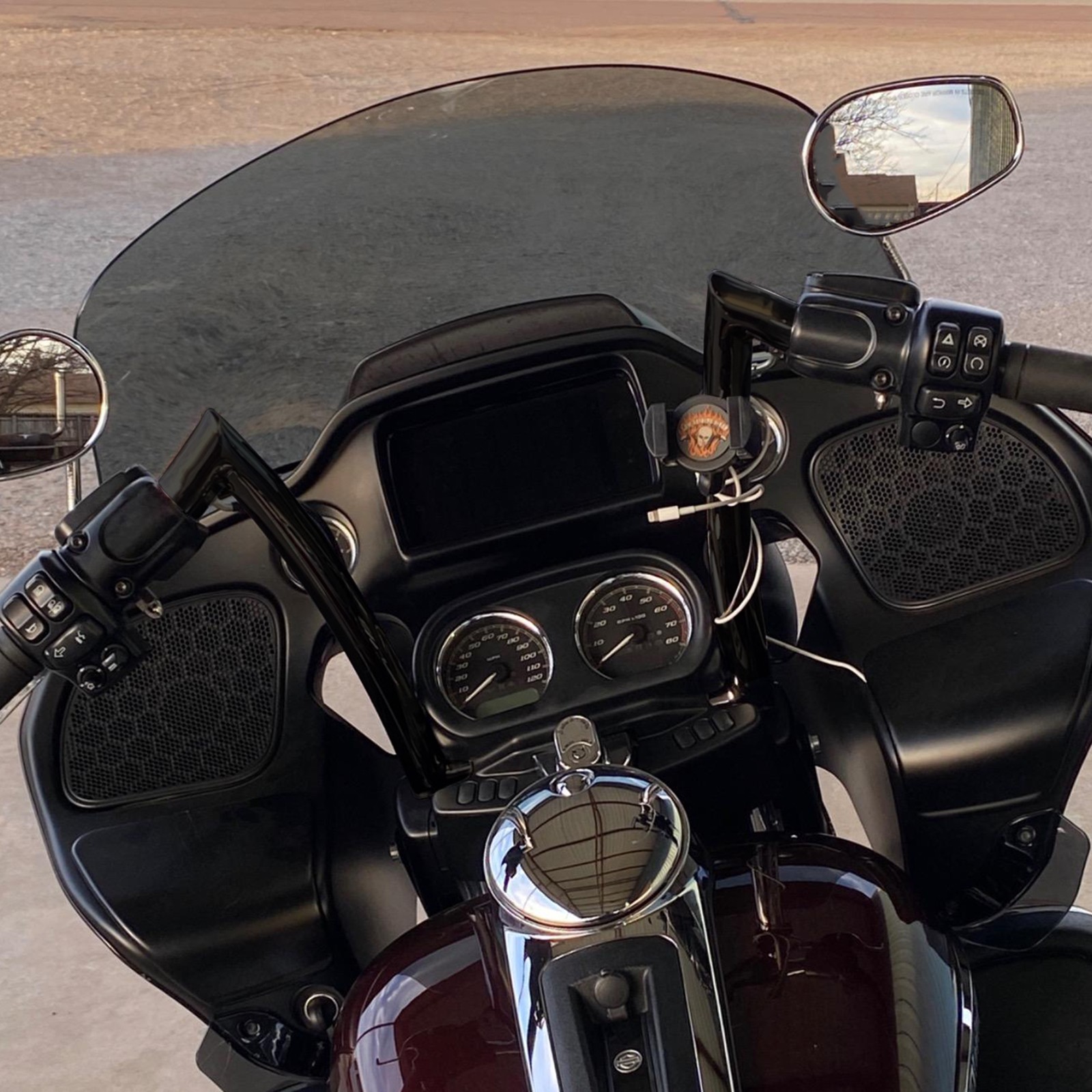 14” Ape Hanger Handlebar For Harley XL883 XL1200 Sportster Road King Road Glide