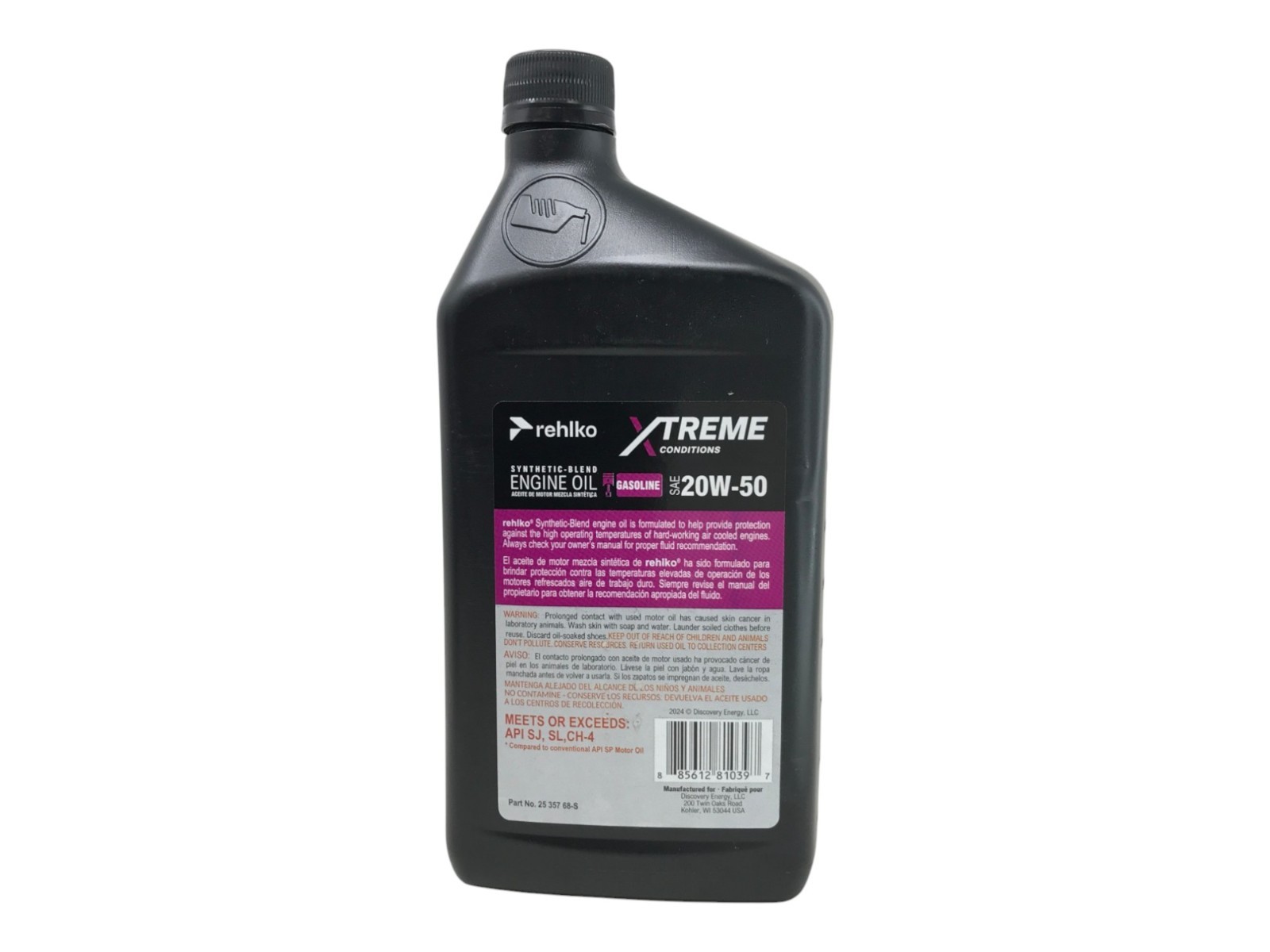 Kohler Genuine OEM Synthetic Blend 20W-50 4-Cycle Engine Oil 25 357 68-S-6PACK