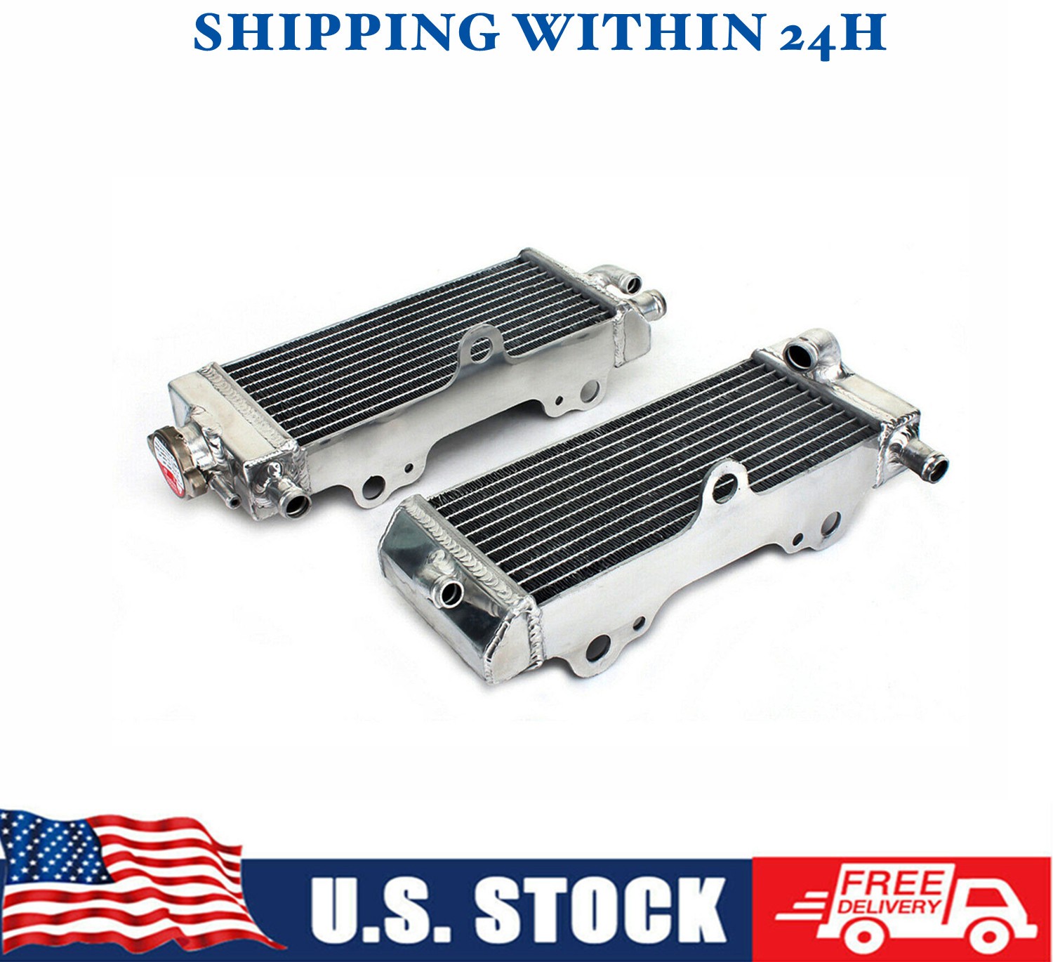 All Aluminum Cooling Radiator For 1996-2001 2000 1999 1998 Yamaha YZ125 / YZ 125