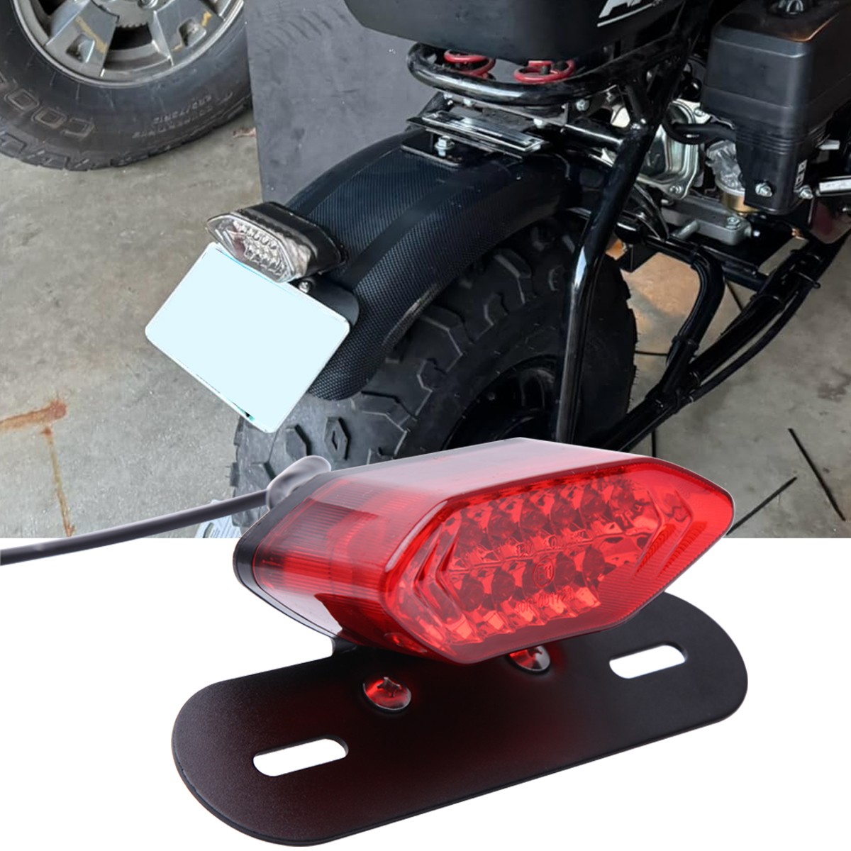 For Coleman 200 Mini Bike LED Tail Light Turn Signal Brake Light + License Plate