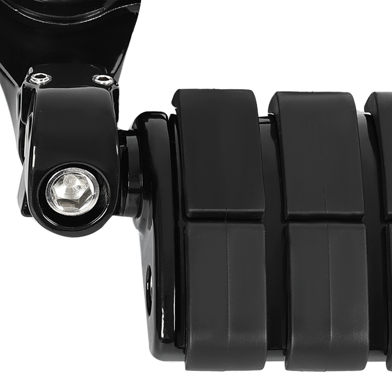 Black Highway Engine Guard Foot Pegs Footrest For Harley Touring 1.25″ Crash Bar