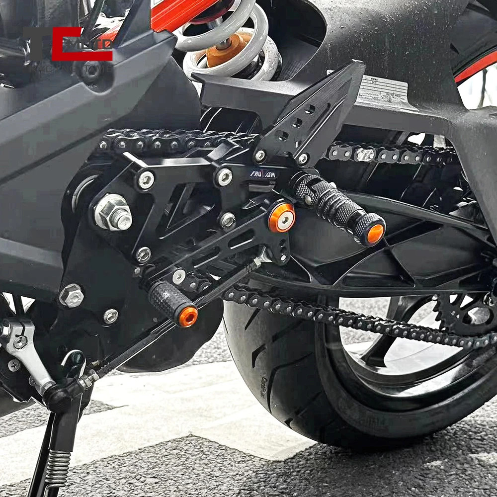 For K-TM RC390 200 125 2022-2024 Adjustable Rearset Footrests Foot Pegs Pedal