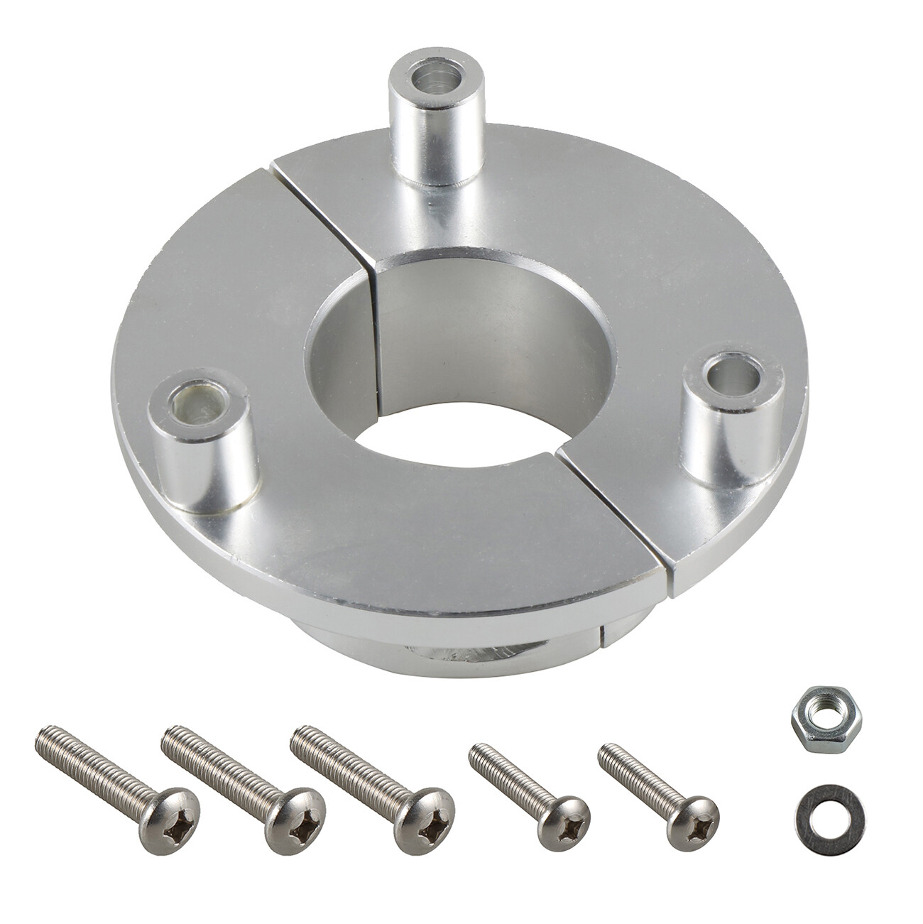 Silver 36mm CNC Adaptor For 1.5 Inch 66cc 80cc 100cc Motorized Bike Bicycle